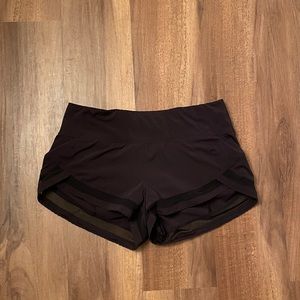 Lululemon black mesh athletic shorts